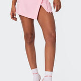 Selena Asymmetric Wrap Mini Skirt