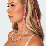 Gingham Bow Hair Clip Set