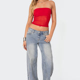 Celestia Sheer Mesh Tube Top