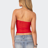 Celestia Sheer Mesh Tube Top