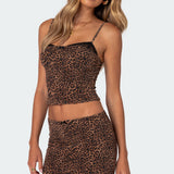 Edin Leopard Print Mesh Bra Top