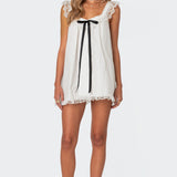 Rayne Lacey Babydoll Mini Dress