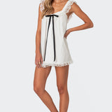 Rayne Lacey Babydoll Mini Dress