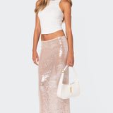 Riki Sheer Sequin Maxi Skirt