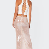 Riki Sheer Sequin Maxi Skirt