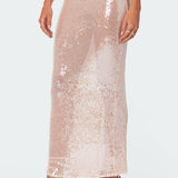 Riki Sheer Sequin Maxi Skirt
