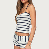 Lorenza Striped Halter Top