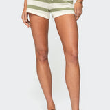 Amaris Striped Knit Shorts
