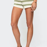 Amaris Striped Knit Shorts