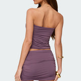Curved U Strapless Top