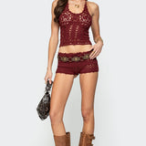 Kelani Crochet Halter Top