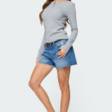 Helaine Waffle Henley T Shirt