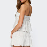 Dora Strapless Eyelet Babydoll Top