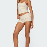 Kodi Striped Fold Over Shorts