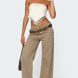 Stud & Tassel Handkerchief Top