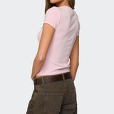 Daphney Ribbed T Shirt
