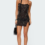 Romey Beaded Chiffon Mini Dress