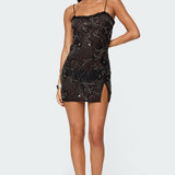 Romey Beaded Chiffon Mini Dress