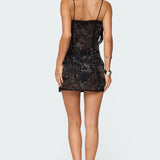Romey Beaded Chiffon Mini Dress