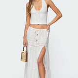 Greer Tie Front Halter Top