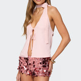 Rivere Split Front Halter Top