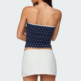 Built In Bra Polka Dot Top