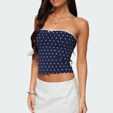Built In Bra Polka Dot Top
