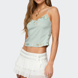 Sequin & Bead Woven Tank Top