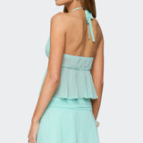Sea Star Chiffon Split Front Top