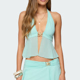 Sea Star Chiffon Split Front Top