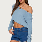 Cropped Off Shoulder Top