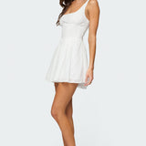 Reina Embroidered Cotton Mini Dress