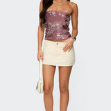 Zelda Bead & Sequin Strapless Top
