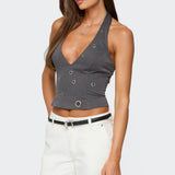 Sakura Grommet Halter Top