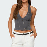 Sakura Grommet Halter Top