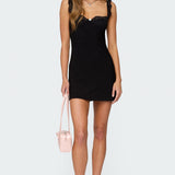Rosine Lacey Cupped Mesh Mini Dress