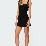 Rosine Lacey Cupped Mesh Mini Dress