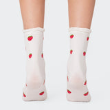 Strawberry Frill Socks