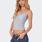 Eira Sheer Lace Tank Top