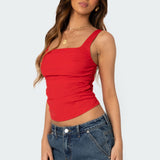 Rio Ruched Square Neck Top