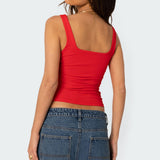 Rio Ruched Square Neck Top
