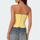 Deirdre Mesh Lace Up Corset