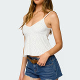 Kelli Floral Babydoll Tank Top