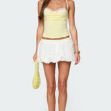 Linnea Layered Contrast Lacey Bra Top