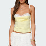 Linnea Layered Contrast Lacey Bra Top