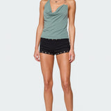 Rhia Cowl Neck Halter Top