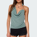 Rhia Cowl Neck Halter Top