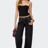 Contrast Peekaboo Corset