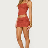Josephina Textured Floral Mini Skirt