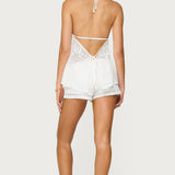 Arlie Floral Texured Sheer Shorts